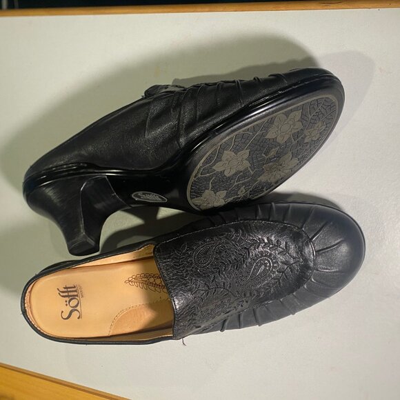 Sofft - Size 9.5M - Women's Camille Black Embroidered Mule - Picture 2 of 11